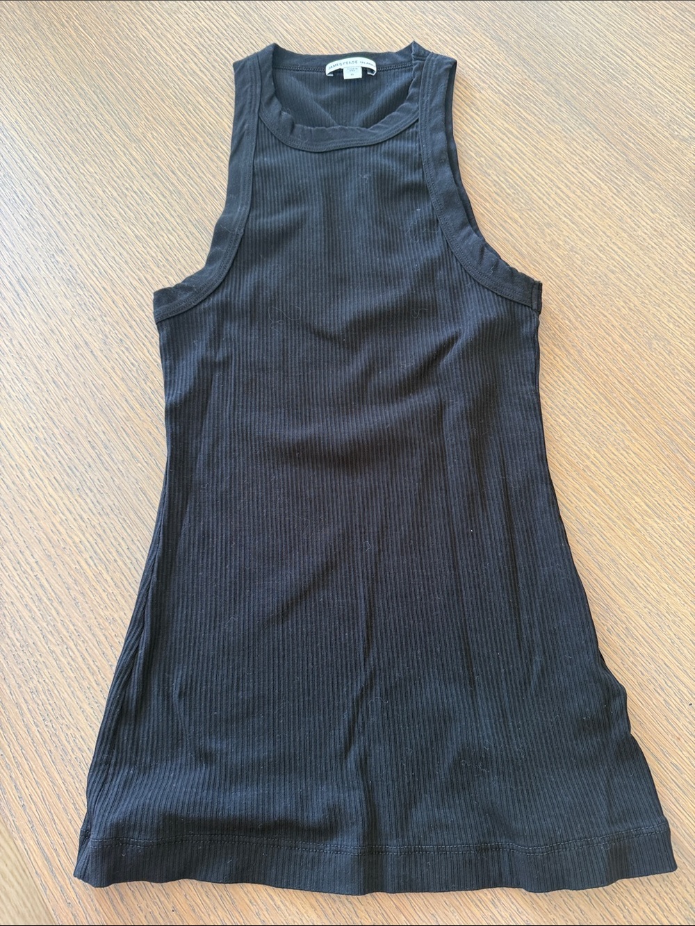 James Perse Black Ribbed Racerback Tank - Picture 5 of 5